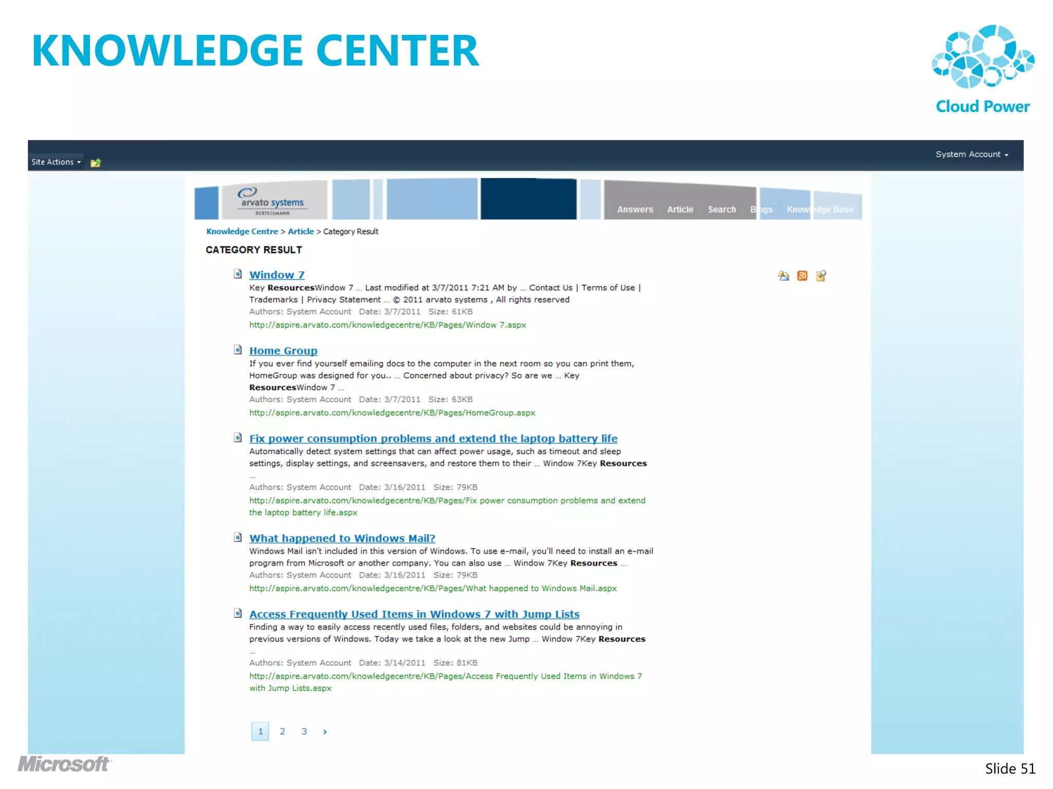 KNOWLEDGE CENTER




                   Slide 51
 