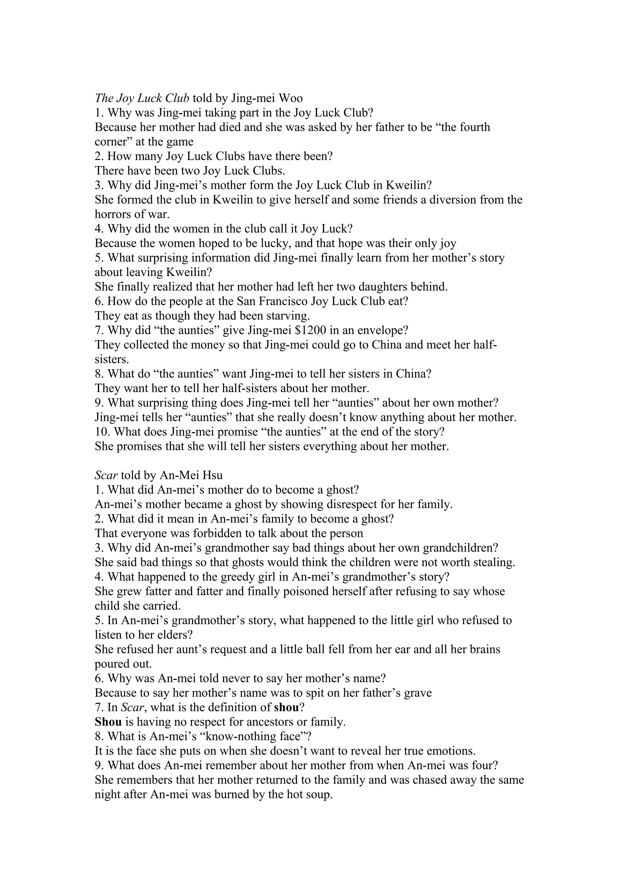 The joy luck club | PDF