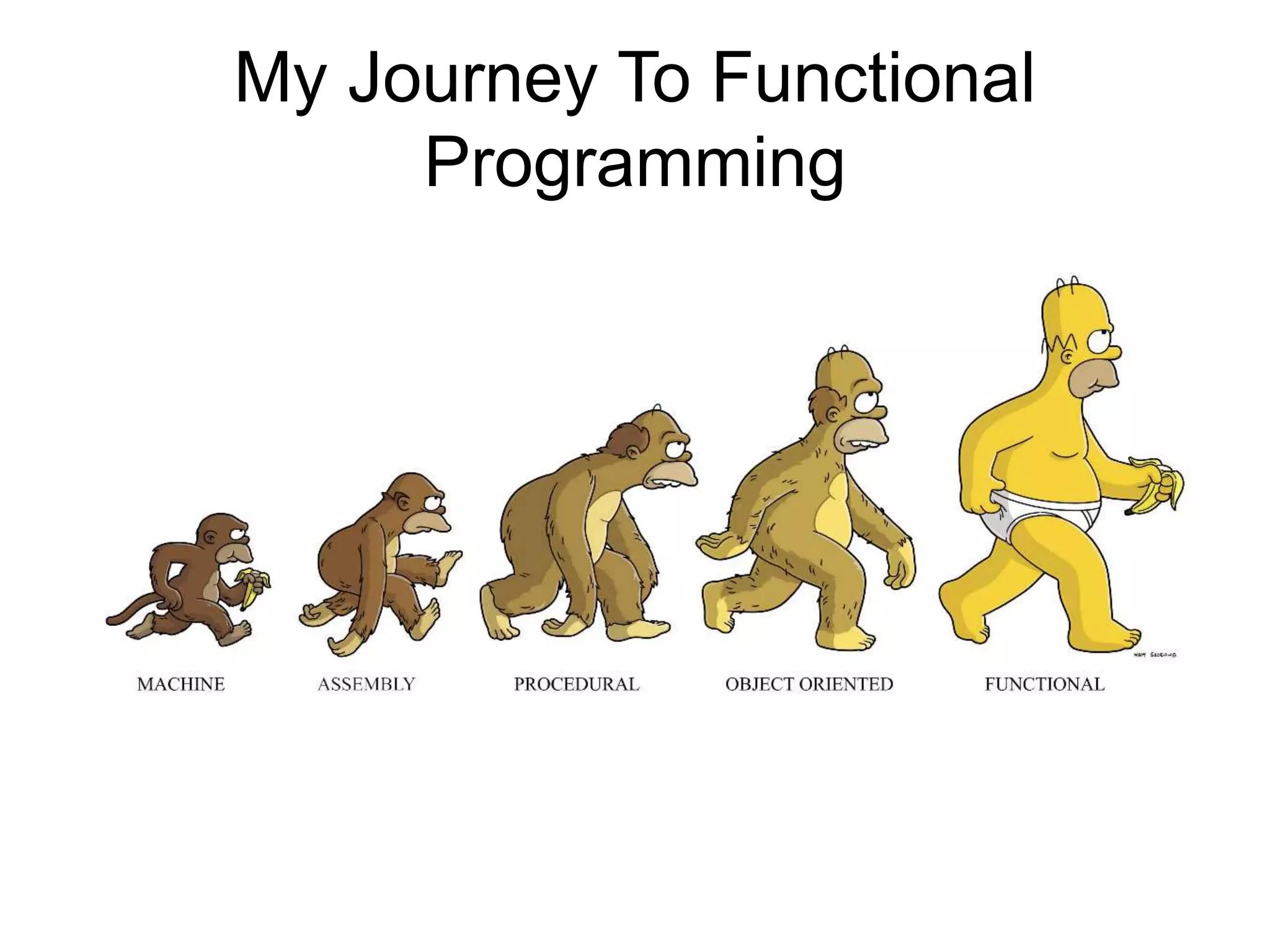 My Journey To Functional
Programming
 