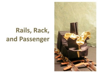 Rails,  Rack,  
and  Passenger
 