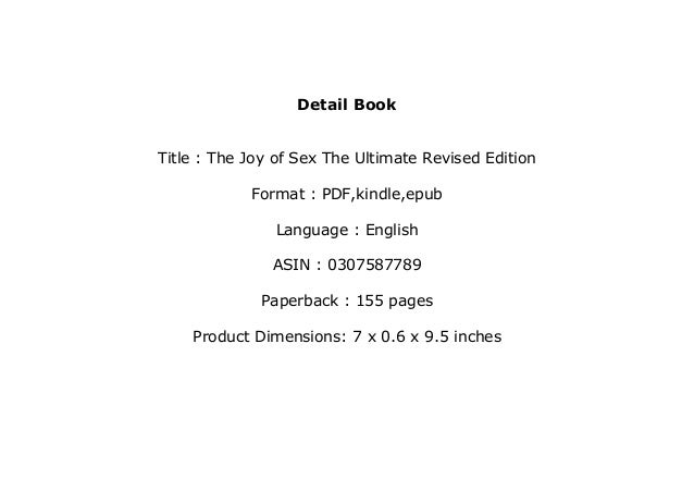 Reade Book Library The Joy Of Sex The Ultimate Revised Edition Ful