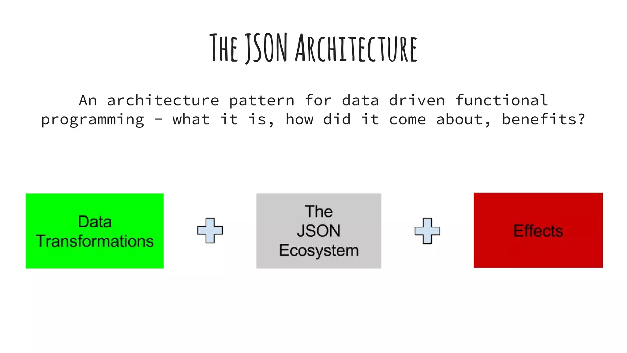 The JSON architecture | PPT
