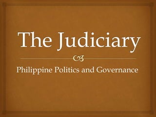 Philippine Politics and Governance
 