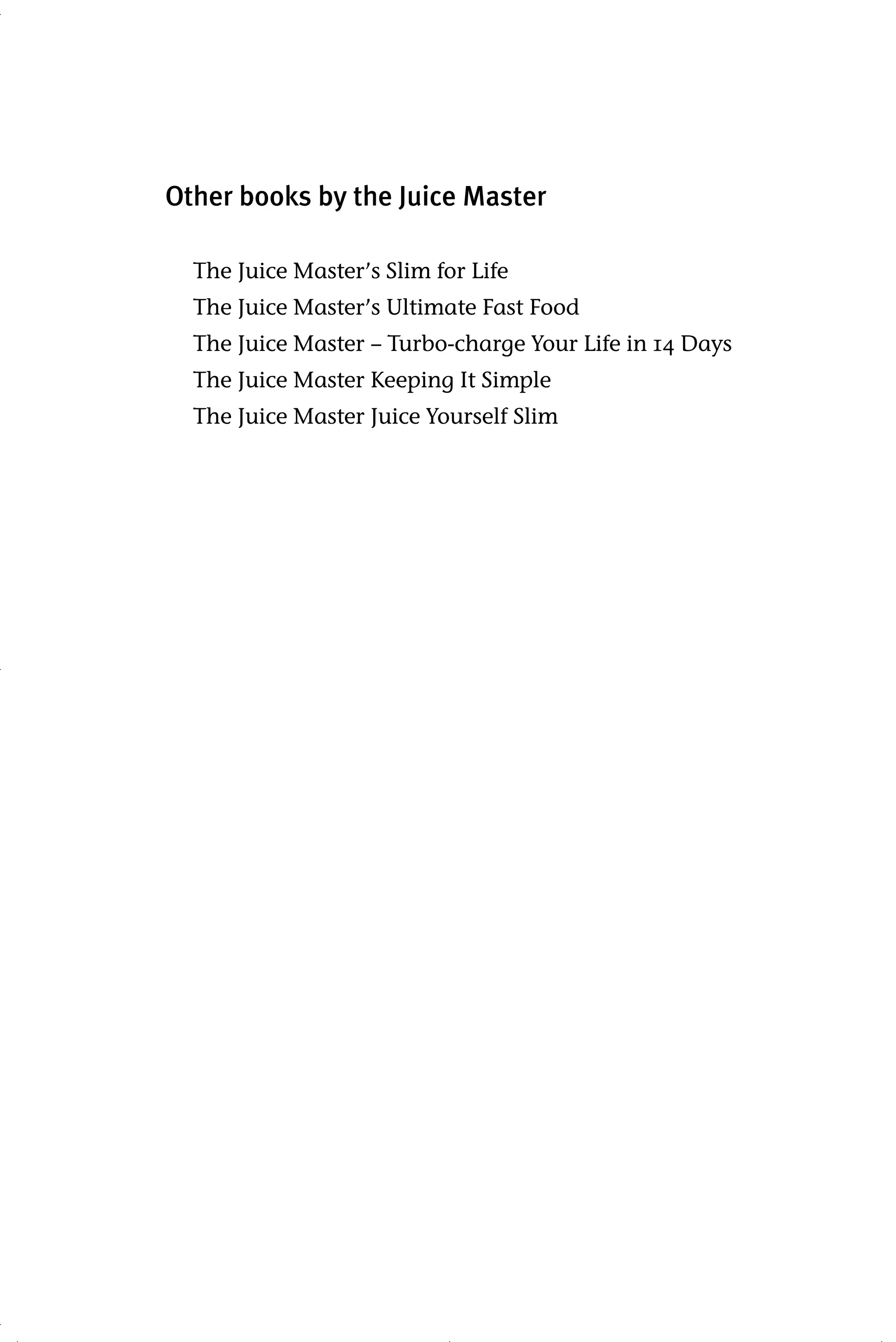 The juice master diet by the juice master jason vale