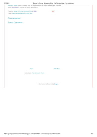 Kardiac Kids: The Story Of The 1980 Cleveland Browns (English