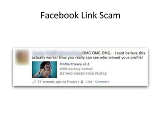 Facebook Link Scam 