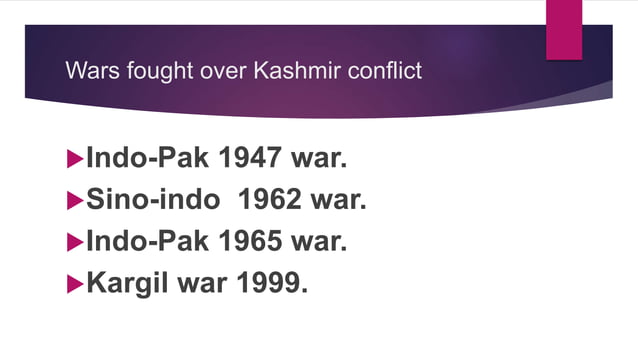The Kashmir Conflict Ppt
