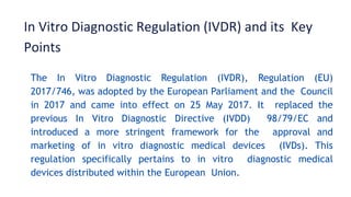 The key differences between the MDR and IVDR in the EU | PPTX