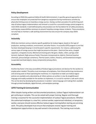 The Key Elements of Successful Lockout Tagout Strategies | PDF