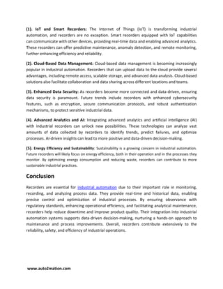 The Key Role of Recorders in Industrial Automation.pdf