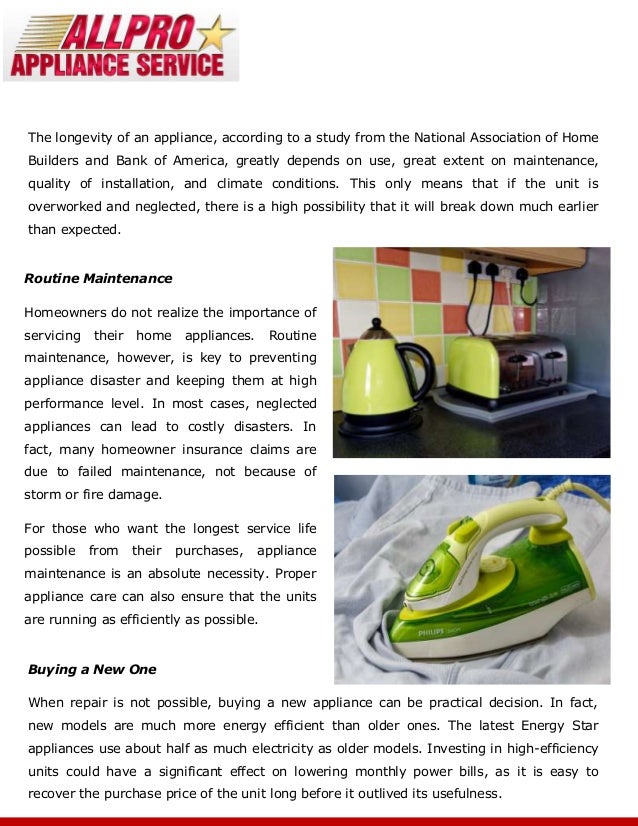 The Key to Making Appliances Last Longer