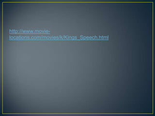 shown for the first time, Sept. 4 at the Telluride Film Festival. It was subsequently shown also at the Toronto Film Festival, where it won the People’s Choice AwardThe King's Speech has already proved to be the best performing "independently financed" – that is non-Hollywood – film at the UK box office, having surpassed Slumdog Millionaire and taken £38m. However, Slumdog – which swept away with eight Oscars – generated $377m at the worldwide box office in its run in 2008-9.