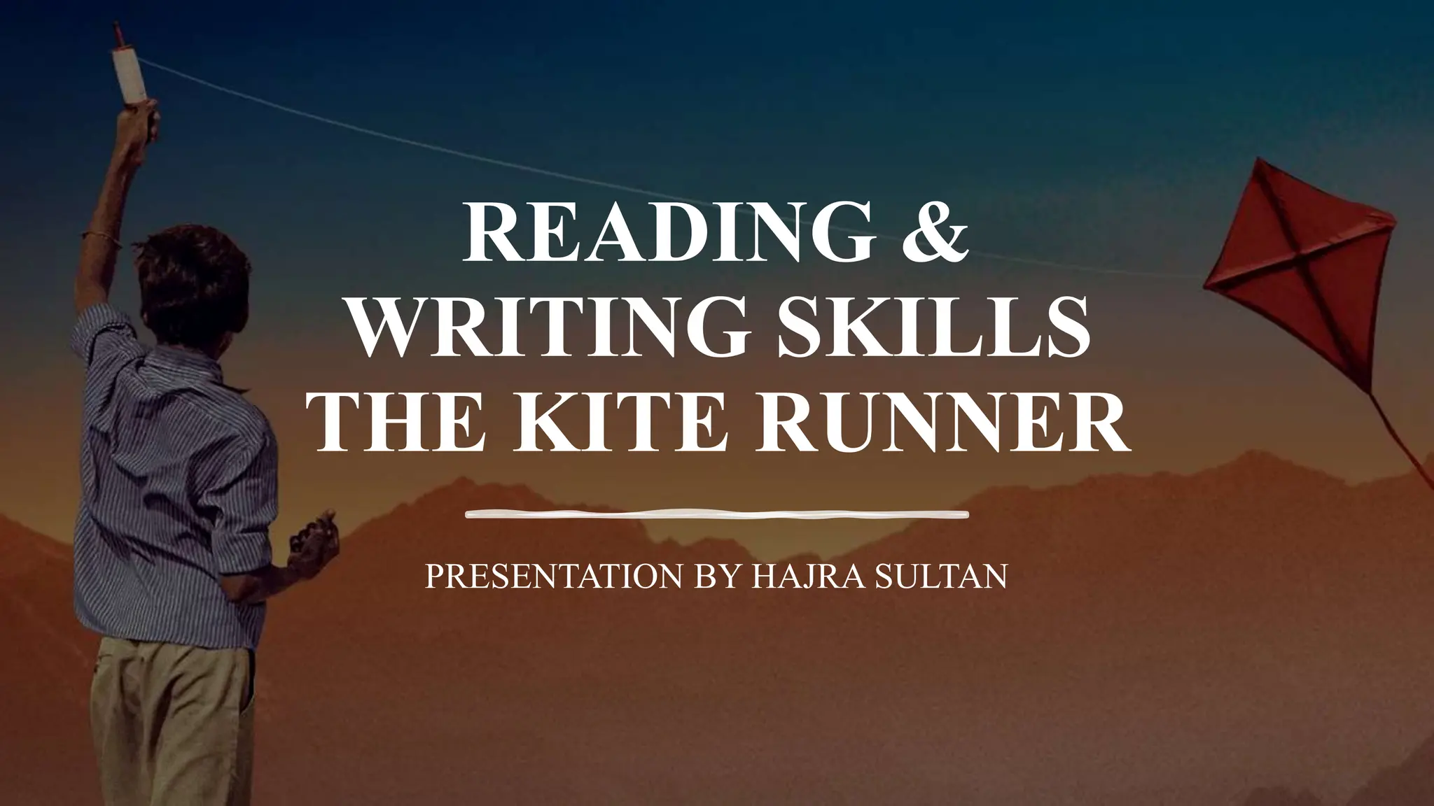 The Kite Runner Main Themes, Summary and Morals PPT