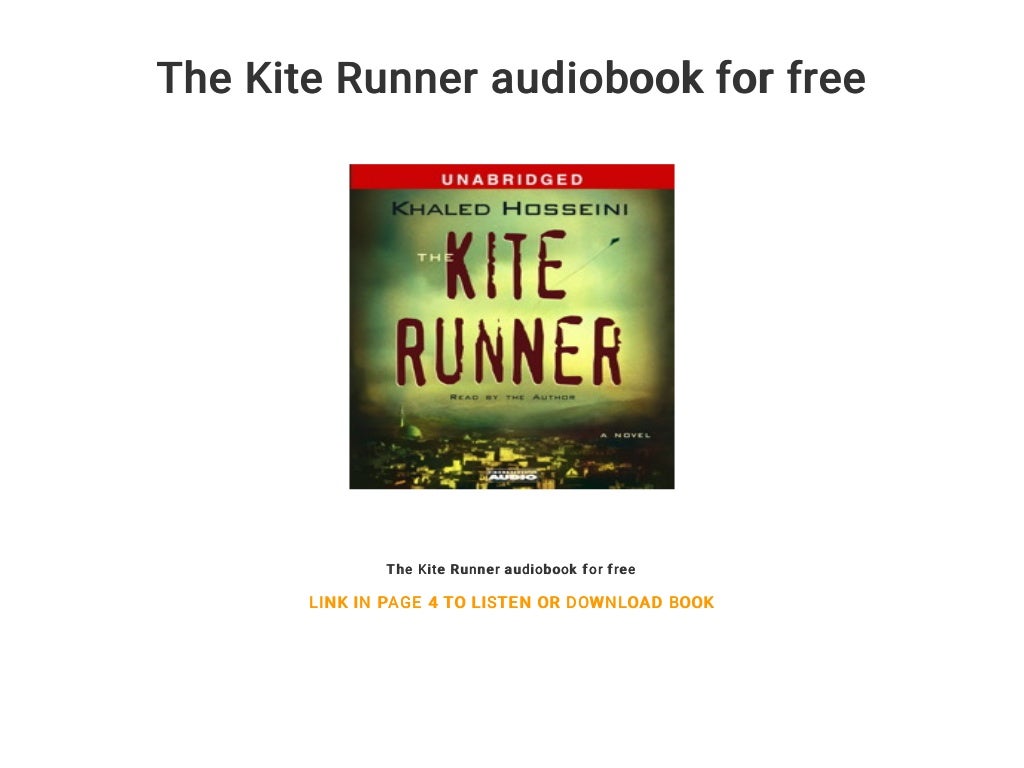 The Kite Runner audiobook for free