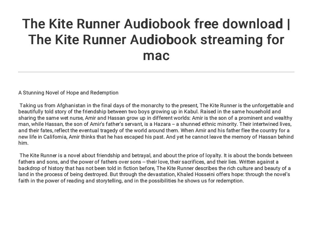 The Kite Runner Audiobook free download The Kite Runner Audiobook
