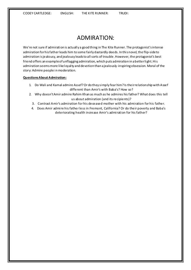 THE KITE RUNNER: Themes with Quotes