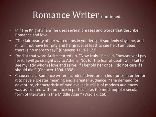 The knight’s Tale, A Romance by Geoffrey Chaucer | PPTX