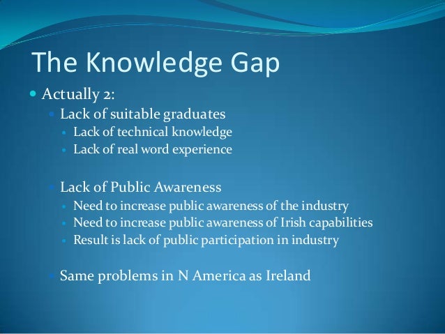The Knowledge Gap