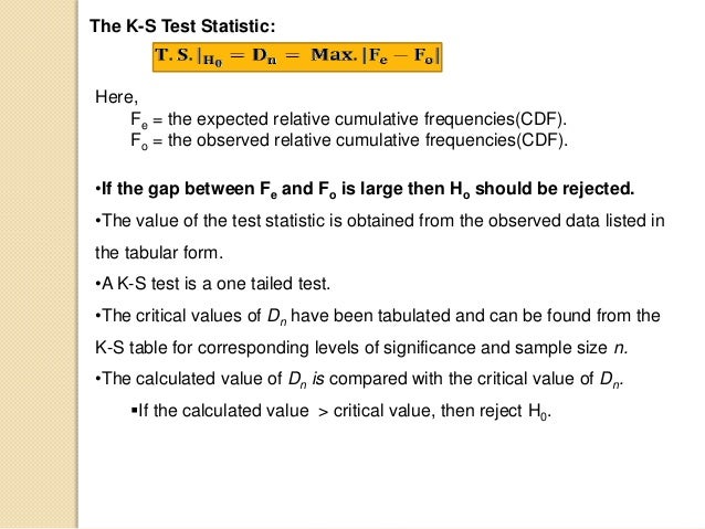 The Kolmogorov Smirnov Test