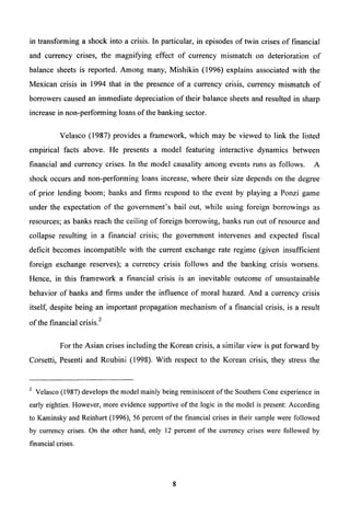 The Korean Crisis (Causes and Resolution)