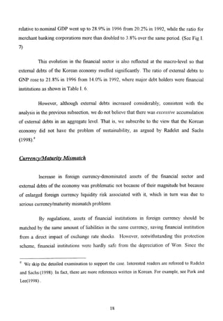 The Korean Crisis (Causes and Resolution)