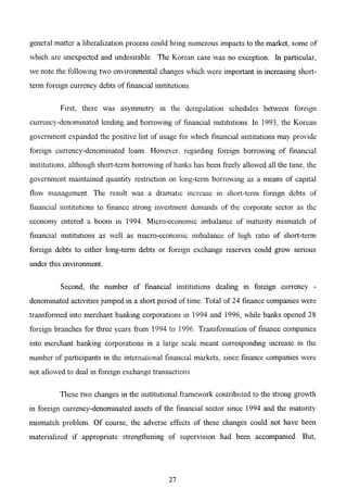 The Korean Crisis (Causes and Resolution)