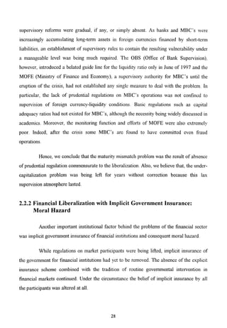 The Korean Crisis (Causes and Resolution)