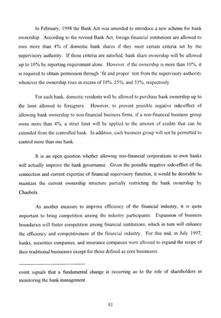 The Korean Crisis (Causes and Resolution)
