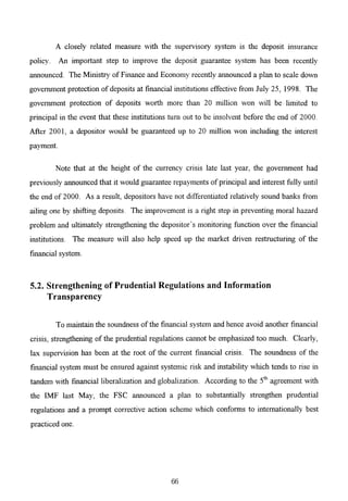 The Korean Crisis (Causes and Resolution)