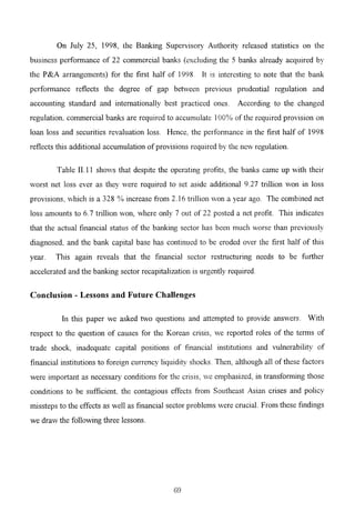 The Korean Crisis (Causes and Resolution)