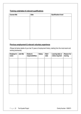 Service Manager Application Form | DOCX