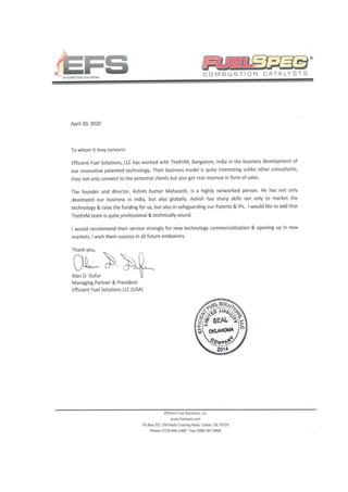 The kvm credential letter by EFS