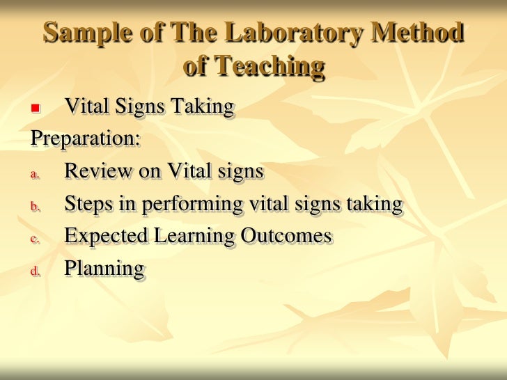 The laboratory method of teaching