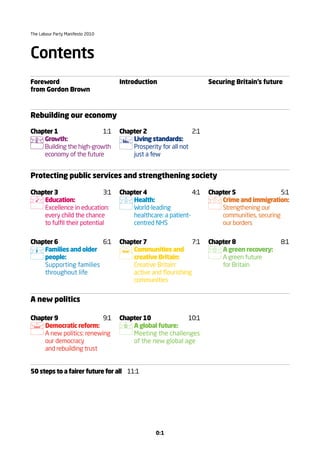 The Labour Party Manifesto 2010 | PDF