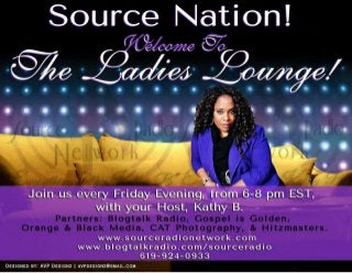 The Ladies Lounge with Host Kathy B and Special Guest,  Dr. Syleecia Thompson  9 26-2014