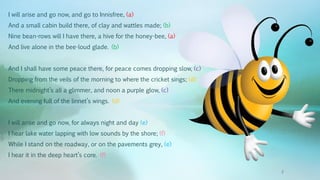 The Lake Isle Of Innisfree By W B Yeats