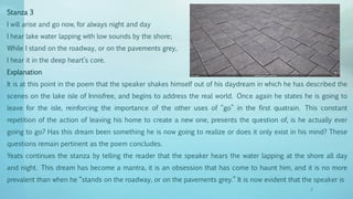 The Lake Isle Of Innisfree By W B Yeats