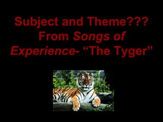 the lamb and the tyger theme
