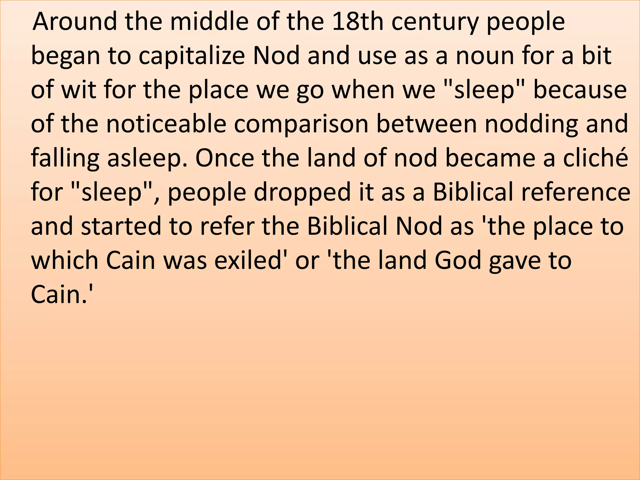 The Land of Nod | PPTX