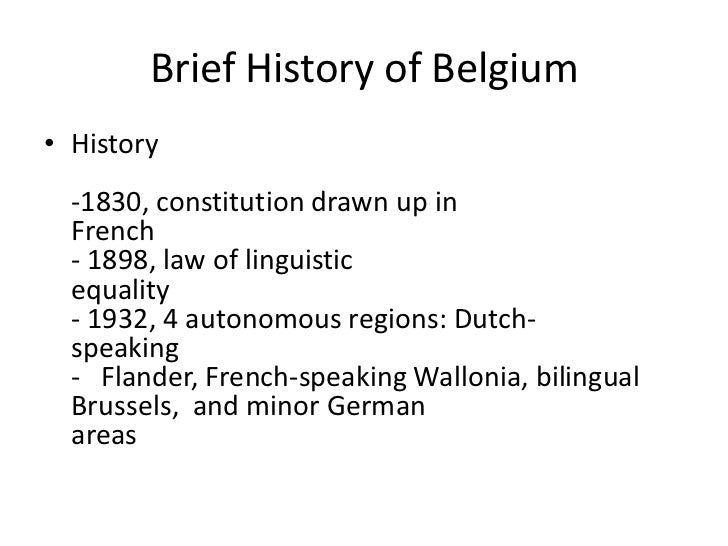 The language conflict in belgium