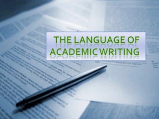 The language of academic writing | PDF