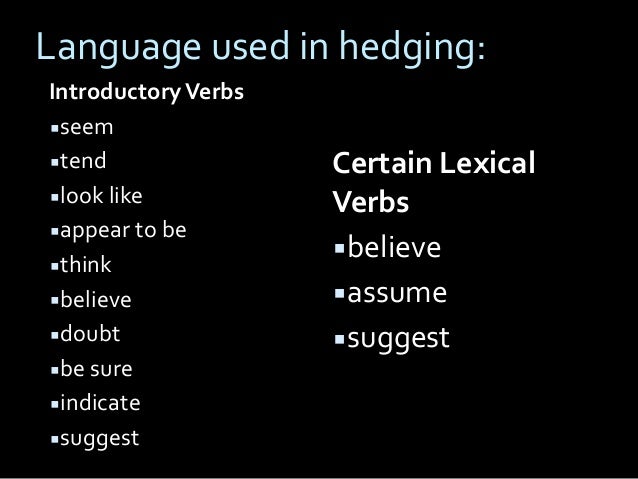 Hedging academic writing