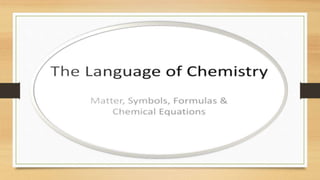The language of chemistry - Part 1 (ICSE Board)