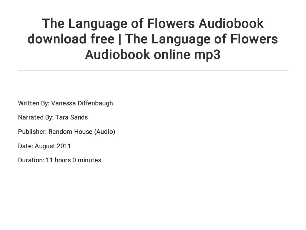 The Language of Flowers Audiobook download free | The ...