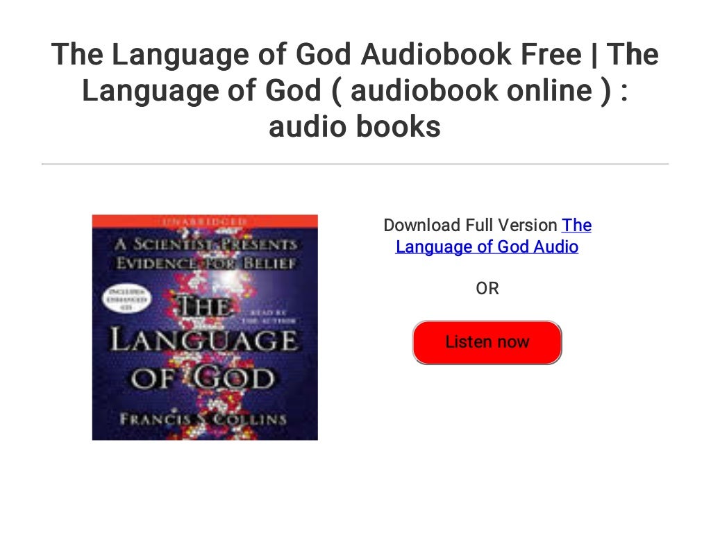 The Language of God Audiobook Free The Language of God ( audiobook