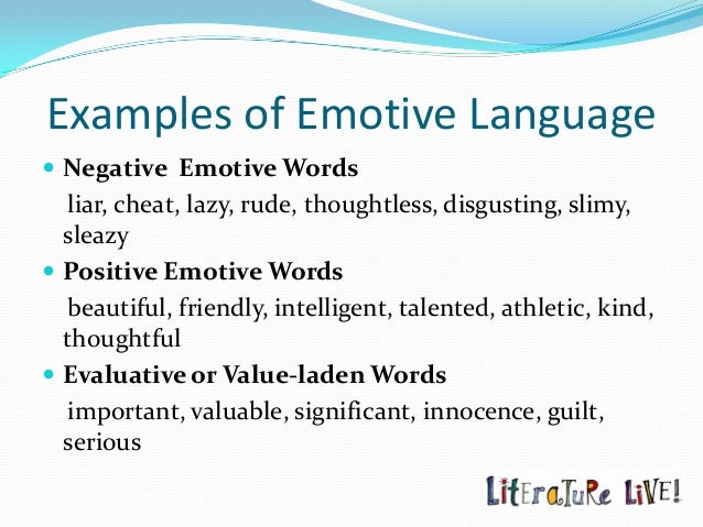 What Are Examples of Emotive Language?