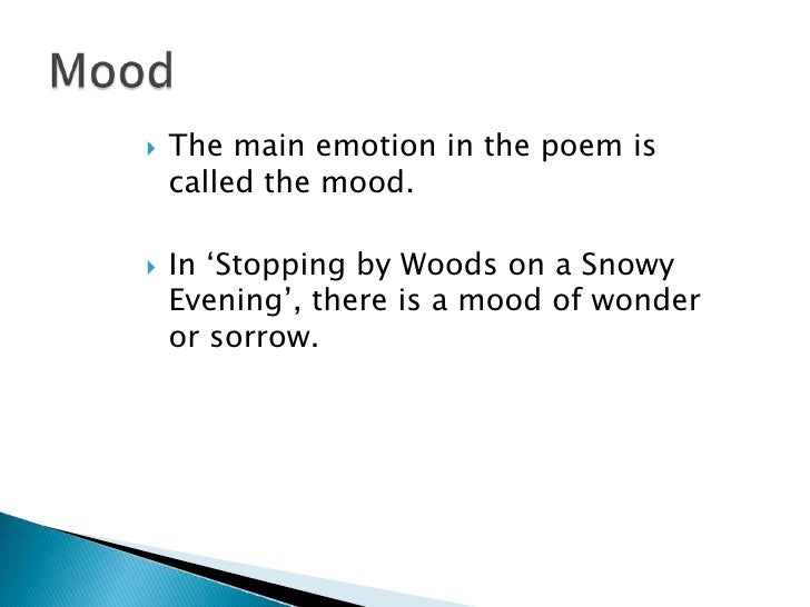 What is a mood in a poem?