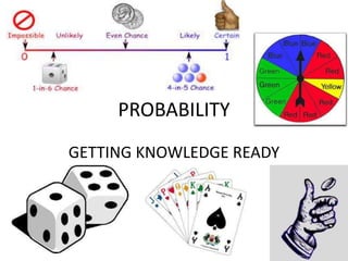 PROBABILITY
GETTING KNOWLEDGE READY
 