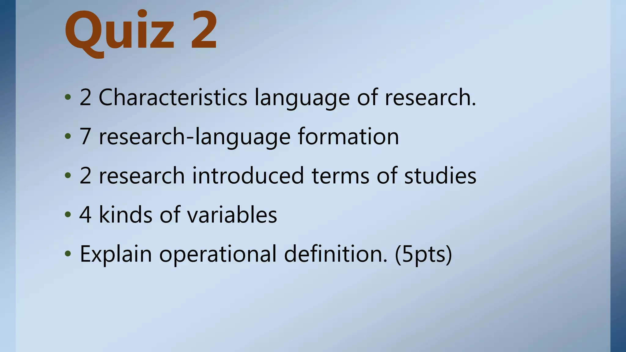 The language of research ppt