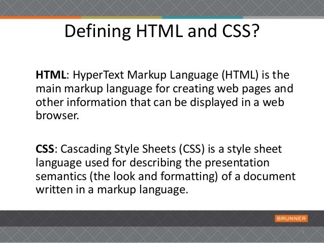 The Language of the Web - HTML and CSS